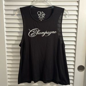 Chaser Charcoal "Champagne" Swing Tank Top - Medium